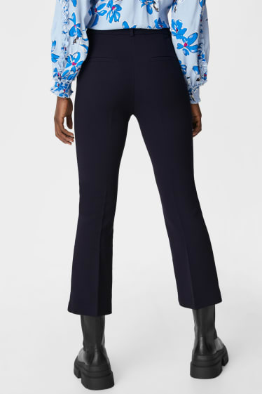 Women - Cloth trousers - kick flare - dark blue