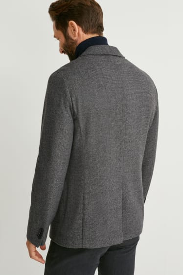 Hommes - Veste de costume - slim fit - stretch - gris chiné