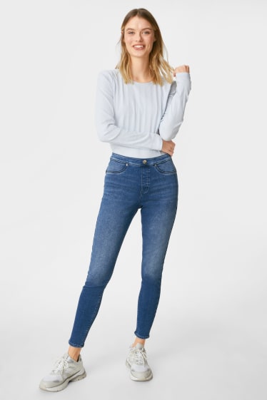 Damen - Jegging Jeans - Thermojeggings - Push-up-Effekt - jeansblau