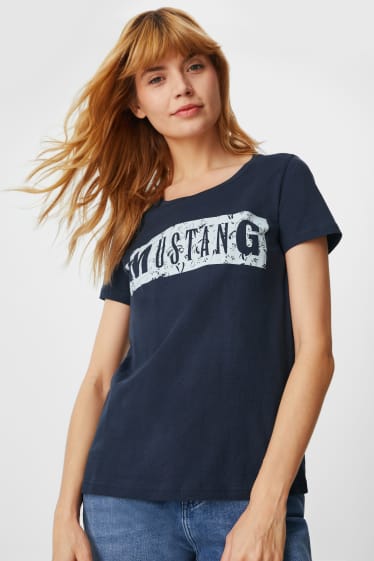 Dames - MUSTANG - T-shirt - donkerblauw