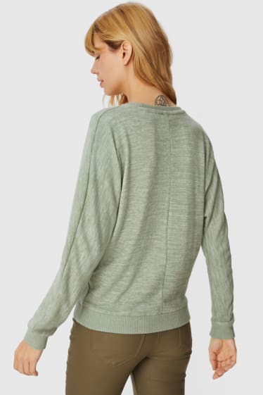 Damen - Feinstrick-Pullover - mintgrün