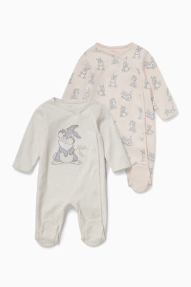 Babys - Multipack 2er - Bambi - Baby-Schlafanzug - cremeweiss