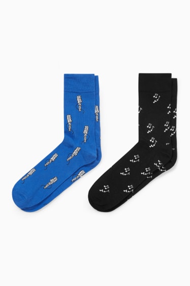 Heren - Set van 2 - sokken - zwart