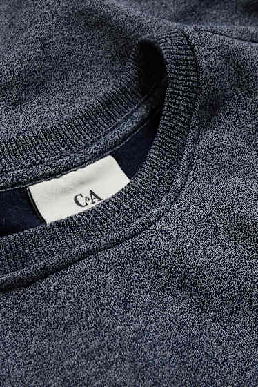 Herren - Sweatshirt - dunkelblau-melange