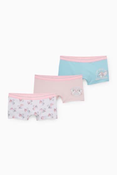 Bambini - Confezione da 3 - unicorno - boxer - rosa