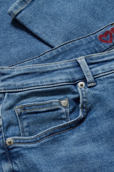 Dames - Boyfriend jeans - mid waist - jeansblauw