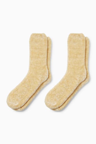 Women - Multipack of 2 - chenille socks - yellow