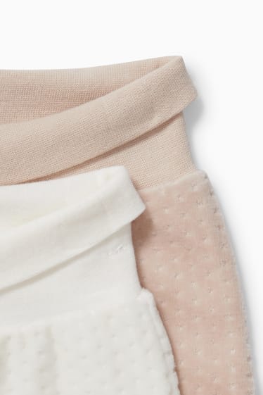 Neonati - Confezione da 2 - pantaloni per neonati - bianco crema