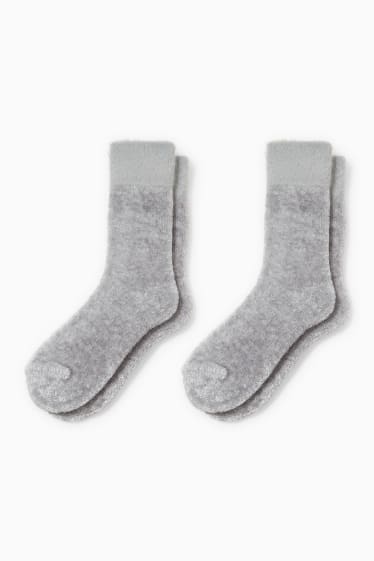 Women - Multipack of 2 - chenille socks - light gray