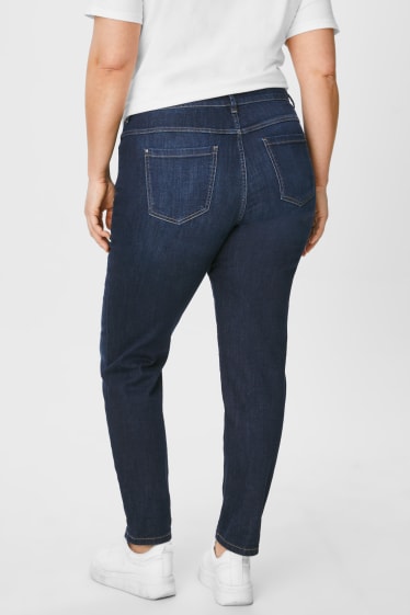 Femmes - Jean slim - mid waist - jean bleu foncé