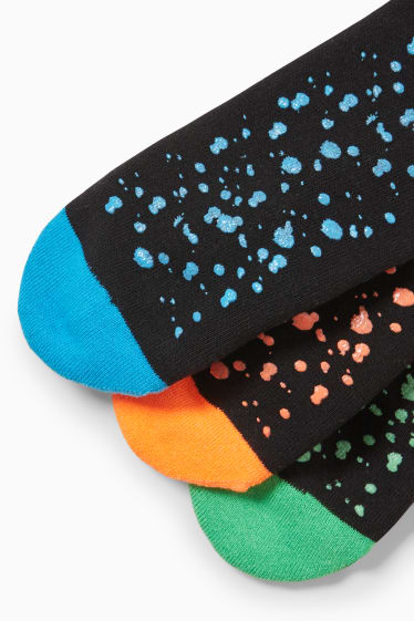 Kinder - Multipack 3er - Anti-Rutsch-Socken - schwarz