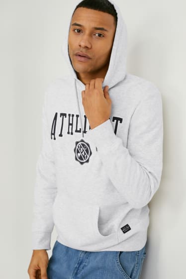 Men - Hoodie  - light gray-melange