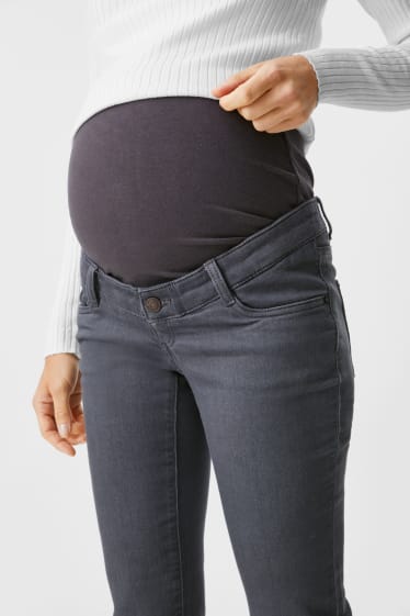 Dámské - Těhotenské džíny - slim jeans - džíny - šedé
