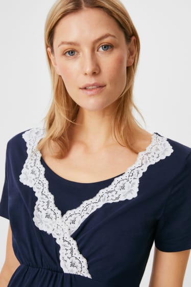 Damen - Still-Nachthemd - dunkelblau