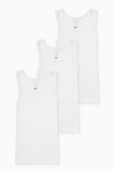 Niños - Pack de 3 - camisetas interiores - blanco