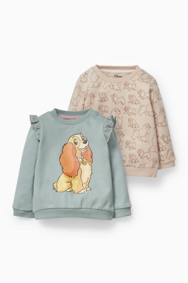 Babies - Multipack of 2 - Lady and the Tramp - baby sweatshirt - green / beige