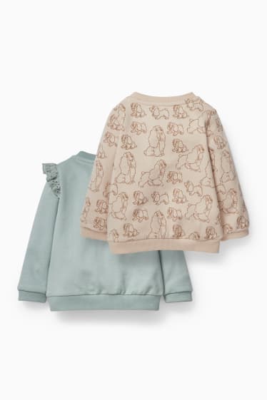 Babies - Multipack of 2 - Lady and the Tramp - baby sweatshirt - green / beige
