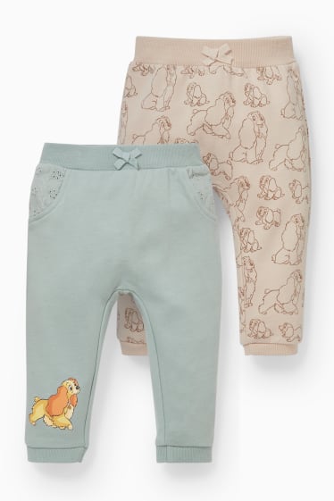 Baby's - Set van 2 - Lady & de Vagebond - baby-joggingbroek - groen / beige