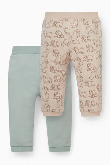 Baby's - Set van 2 - Lady & de Vagebond - baby-joggingbroek - groen / beige