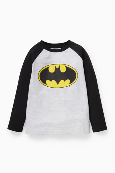Kinder - Batman - Langarmshirt - grau / schwarz