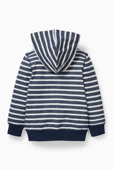 Children - Zip-through sweatshirt with hood - recycled - dark blue