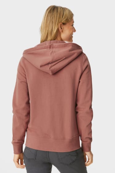Women - MUSTANG - zip-through sweatshirt with hood - terracotta