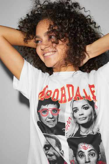 Ados & jeunes adultes - CLOCKHOUSE - T-shirt - Netflix - Sex Education - blanc