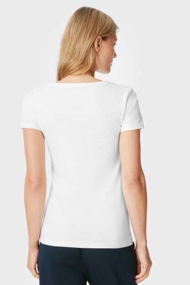 Femmes - Lot de 3 - T-shirt basique - blanc