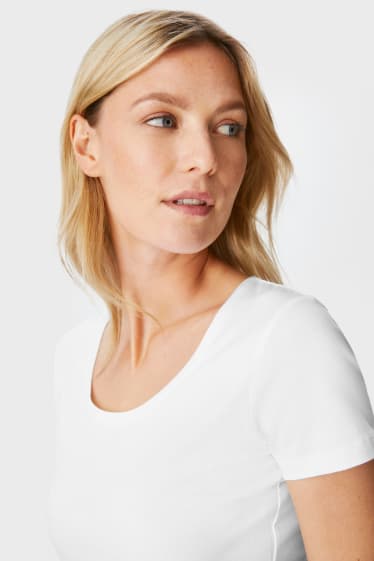 Femmes - Lot de 3 - T-shirt basique - blanc