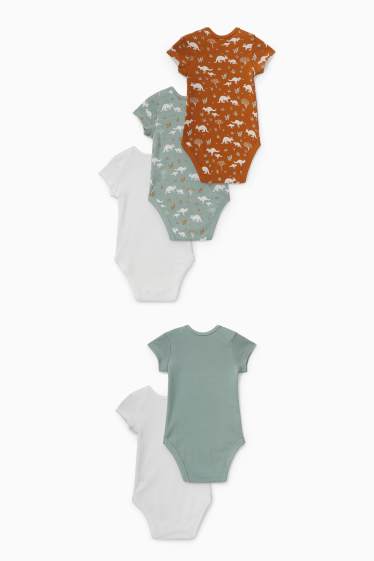 Babies - Multipack of 5 - baby bodysuit - green