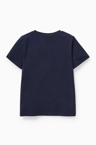 Kinderen - Graafmachine - T-shirt - donkerblauw