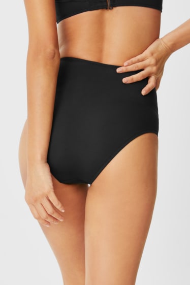 Women - Bikini bottoms - high rise - black