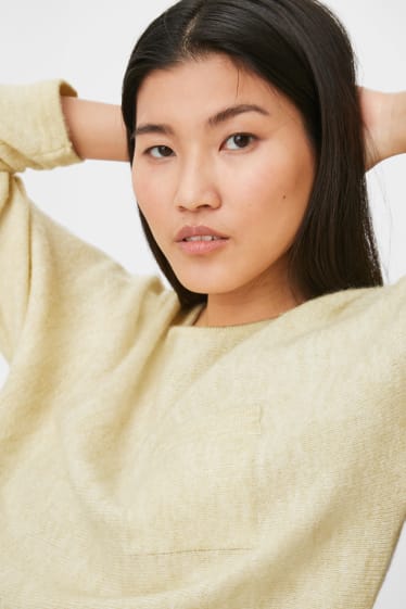 Damen - Pullover - hellgelb