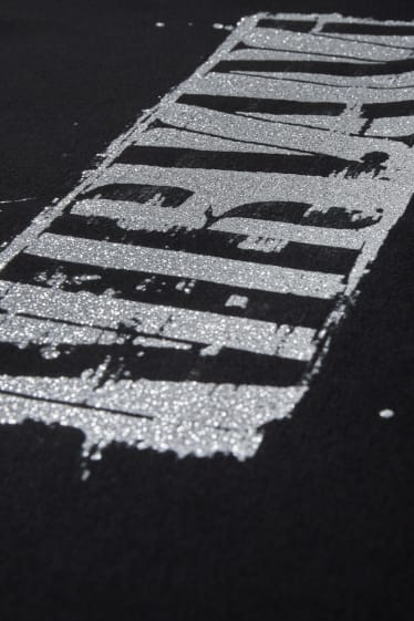 Femmes - CLOCKHOUSE - sweat-shirt - finition brillante - Nirvana - noir