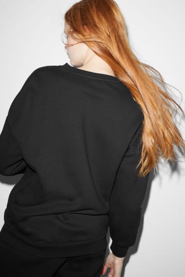 Femmes - CLOCKHOUSE - sweat-shirt - finition brillante - Nirvana - noir