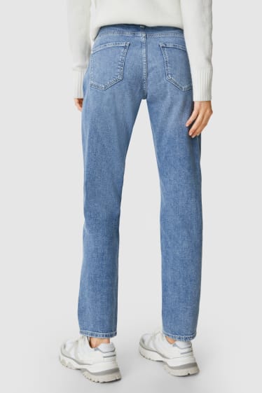 Dames - Boyfriend jeans - low waist - jeansblauw