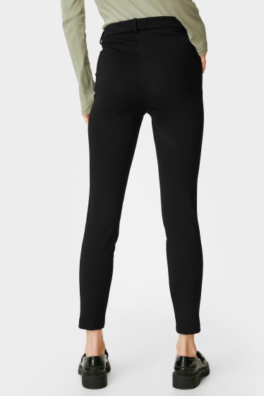 Dames - Jersey broek - skinny fit - zwart