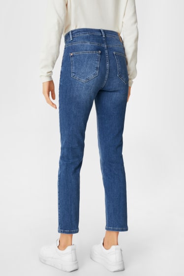 Dames - Slim jeans - glanseffect - jeanslichtblauw