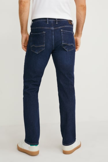 Pánské - Straight jeans - flex - LYCRA® - džíny - tmavomodré