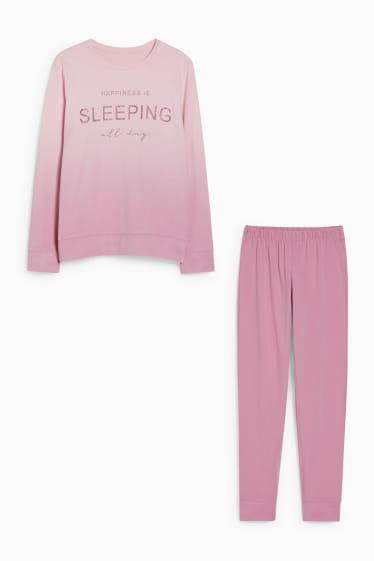 Children - Pyjamas - 2 piece - shiny - rose