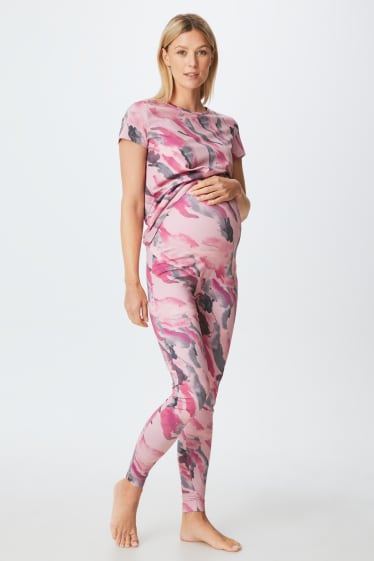 Women - Maternity leggings - rose