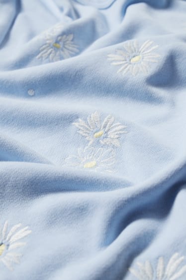 Femmes - Sweat - motif floral - bleu clair