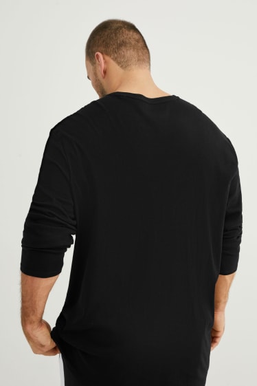 Uomo - Confezione da 3 - maglia a maniche lunghe - nero