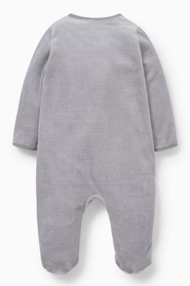 Babys - Baby-Schlafanzug - grau-melange