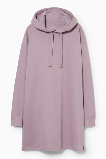 Donna - Vestito di felpa con cappuccio - viola chiaro