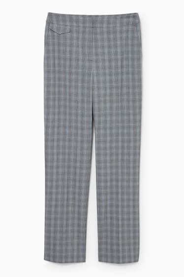 Women - Business trousers - straight fit  - gray-melange
