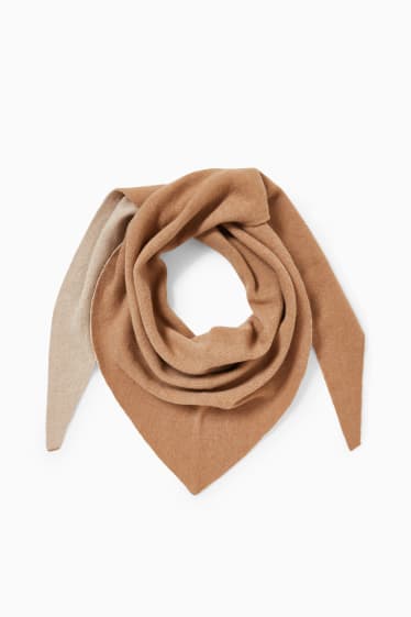 Women - Scarf with cashmere - wool blend  - beige