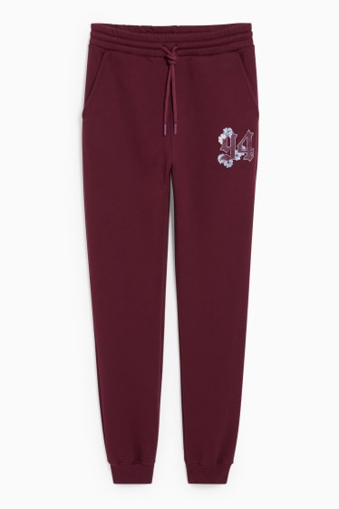 Femmes - CLOCKHOUSE - pantalon de jogging - bordeaux