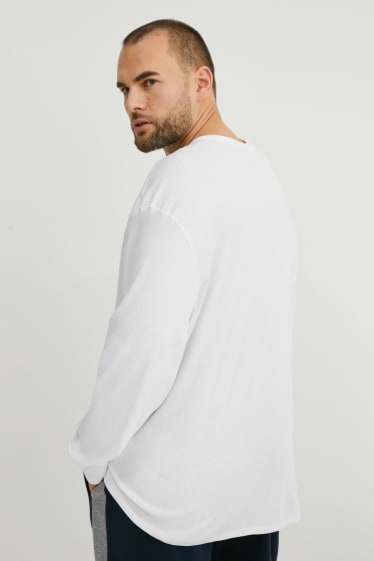 Bărbați - Multipack 3 buc. - tricou cu mânecă lungă - alb