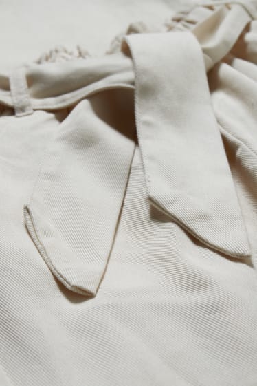 Bambini - Pantaloni paperbag - wide leg - bianco crema